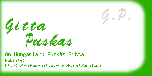 gitta puskas business card
