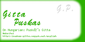 gitta puskas business card